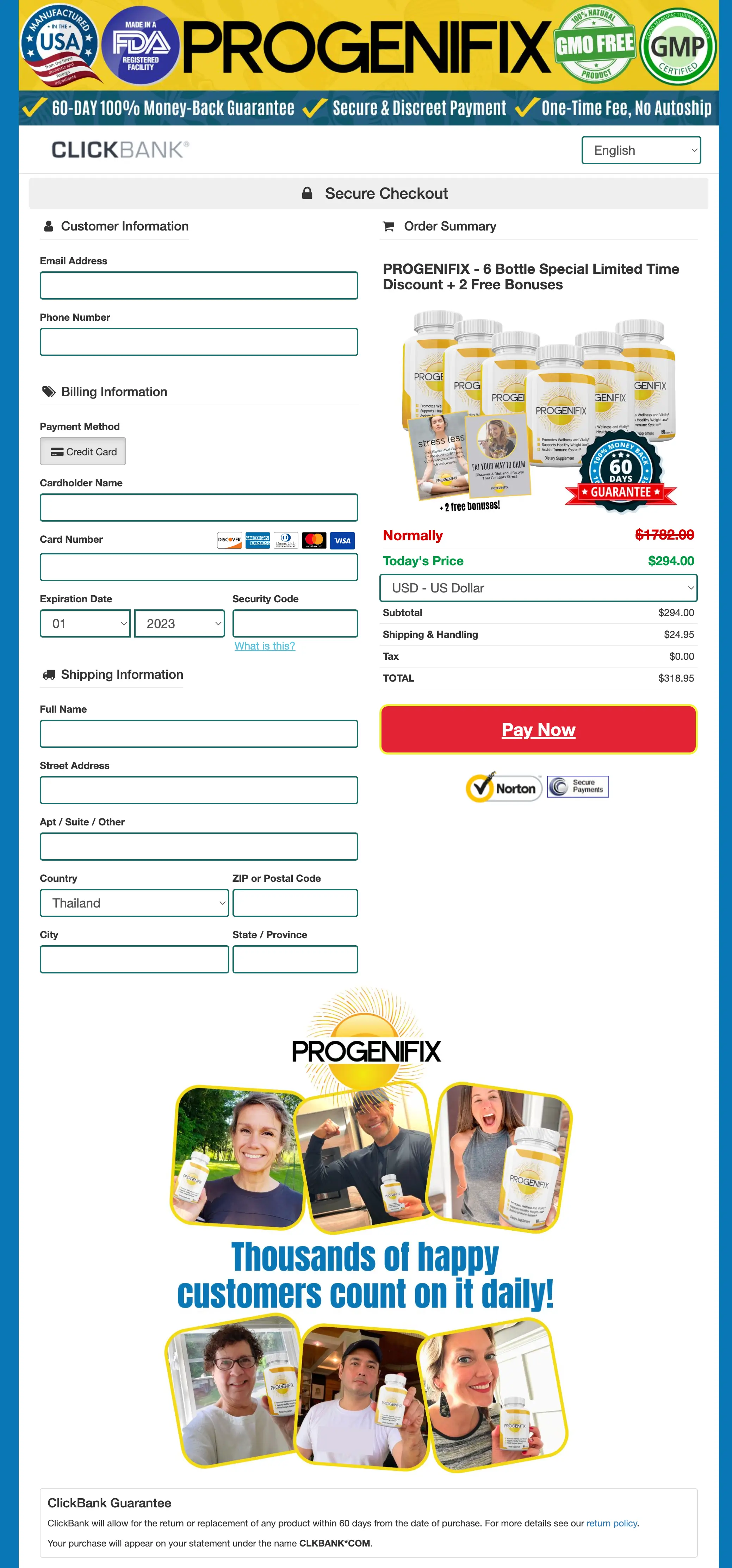 Progenifix - Order Page